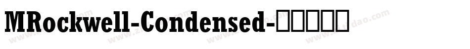 MRockwell-Condensed字体转换