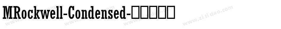 MRockwell-Condensed字体转换