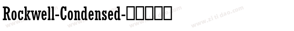 Rockwell-Condensed字体转换