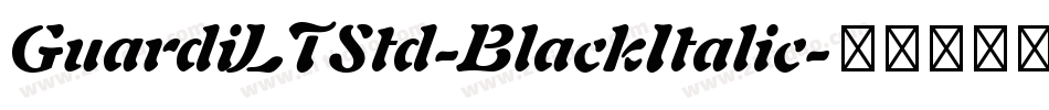 GuardiLTStd-BlackItalic字体转换