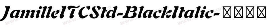 JamilleITCStd-BlackItalic字体转换