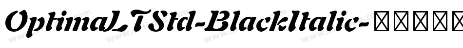 OptimaLTStd-BlackItalic字体转换