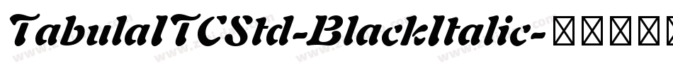 TabulaITCStd-BlackItalic字体转换