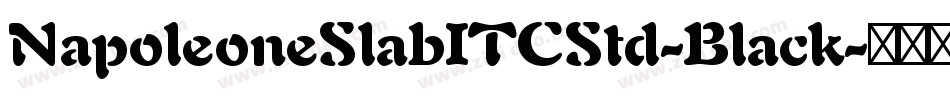 NapoleoneSlabITCStd-Black字体转换