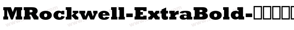 MRockwell-ExtraBold字体转换