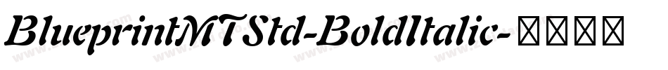 BlueprintMTStd-BoldItalic字体转换