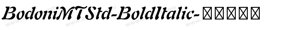 BodoniMTStd-BoldItalic字体转换
