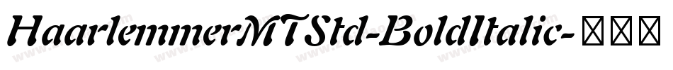 HaarlemmerMTStd-BoldItalic字体转换