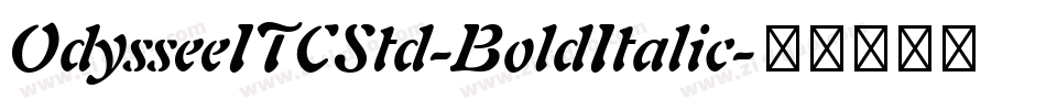 OdysseeITCStd-BoldItalic字体转换