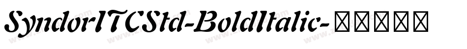 SyndorITCStd-BoldItalic字体转换
