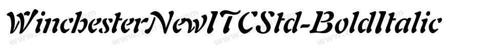 WinchesterNewITCStd-BoldItalic字体转换