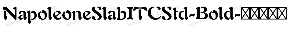 NapoleoneSlabITCStd-Bold字体转换