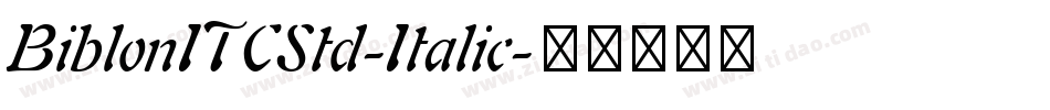 BiblonITCStd-Italic字体转换