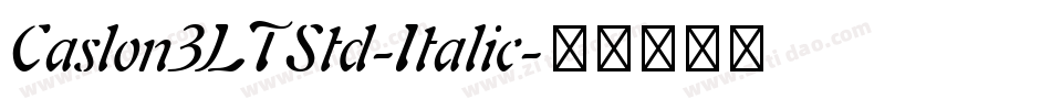Caslon3LTStd-Italic字体转换