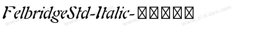 FelbridgeStd-Italic字体转换