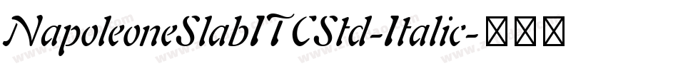 NapoleoneSlabITCStd-Italic字体转换
