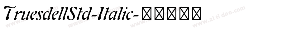 TruesdellStd-Italic字体转换