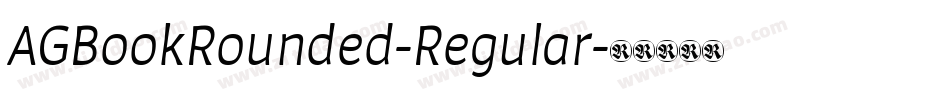 AGBookRounded-Regular字体转换
