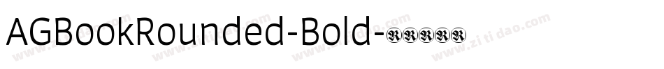 AGBookRounded-Bold字体转换