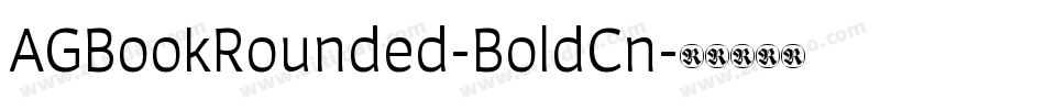 AGBookRounded-BoldCn字体转换