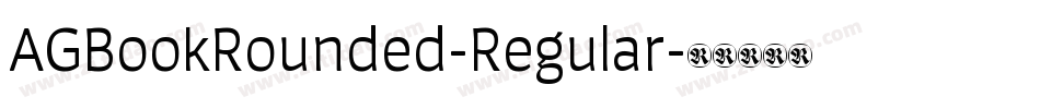 AGBookRounded-Regular字体转换
