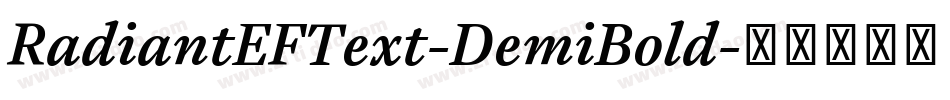 RadiantEFText-DemiBold字体转换