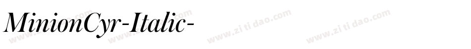 MinionCyr-Italic字体转换 MinionCyr-Italic字体转换