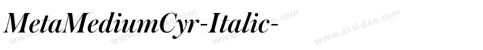 MetaMediumCyr-Italic字体转换