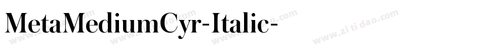 MetaMediumCyr-Italic字体转换