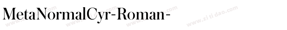 MetaNormalCyr-Roman字体转换