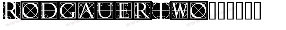 RodgauerTwo字体转换