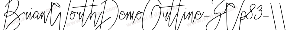 BrianWorthDemoOutline-ZVp83字体转换