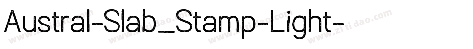 Austral-Slab_Stamp-Light字体转换