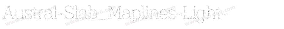 Austral-Slab_Maplines-Light字体转换