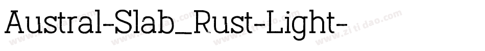 Austral-Slab_Rust-Light字体转换
