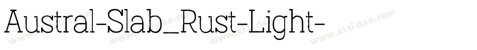 Austral-Slab_Rust-Light字体转换