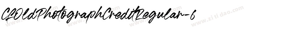 CfOldPhotographCreditRegular-6vjg字体转换
