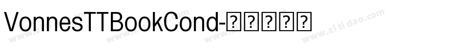VonnesTTBookCond字体转换