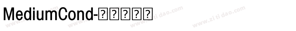 MediumCond字体转换