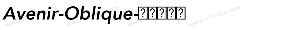 Avenir-Oblique字体转换