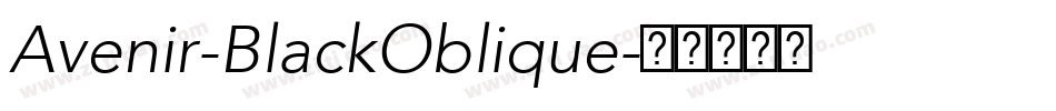 Avenir-BlackOblique字体转换