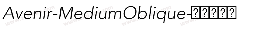 Avenir-MediumOblique字体转换