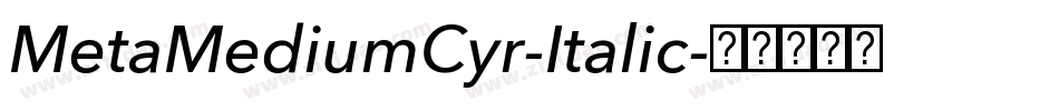 MetaMediumCyr-Italic字体转换