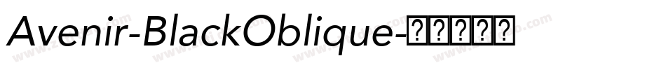 Avenir-BlackOblique字体转换