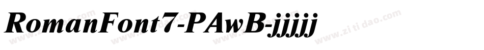 RomanFont7-PAwB字体转换
