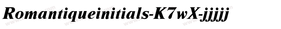 Romantiqueinitials-K7wX字体转换