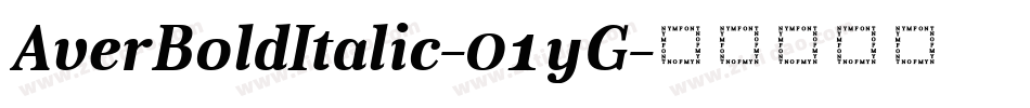 AverBoldItalic-01yG字体转换