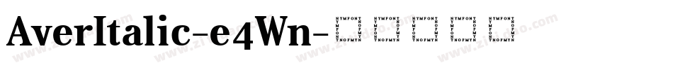 AverItalic-e4Wn字体转换