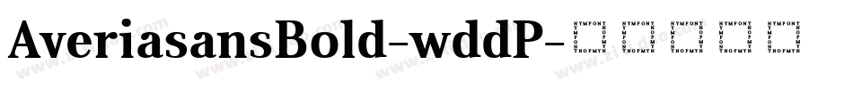 AveriasansBold-wddP字体转换