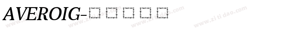 AVEROIG字体转换